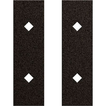 Ekena Millwork Economy Barn Door Hollow Core Plates, Arch Bronze, PK 2 GB6008HCPAB